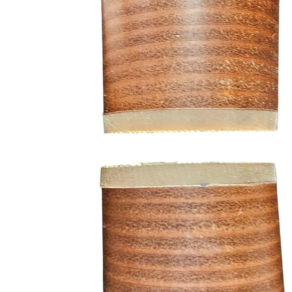 Black Heeled Sandals With Bow Accents & Wooden Block Heel size 9 - Picture 5 of 12